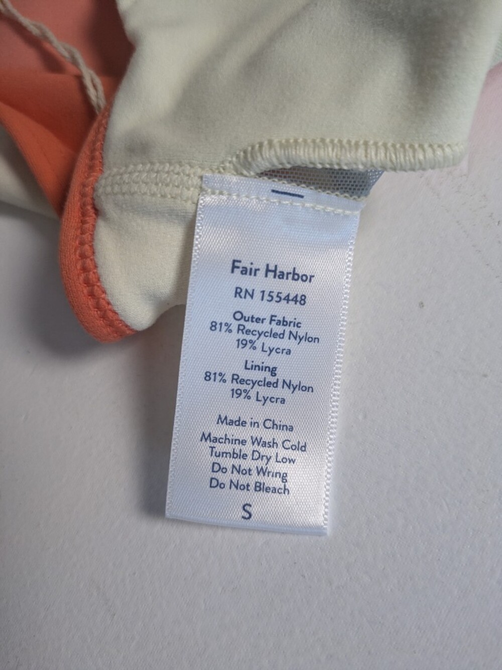 NWT Fair Harbor Corliss Sports Bra Coral Wireless Sz S Coral Race Back Gym Sport - Picture 8 of 12